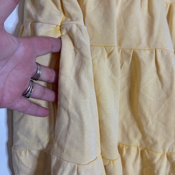 Yellow V-Neck Tiered Dress - Picture 3 of 5